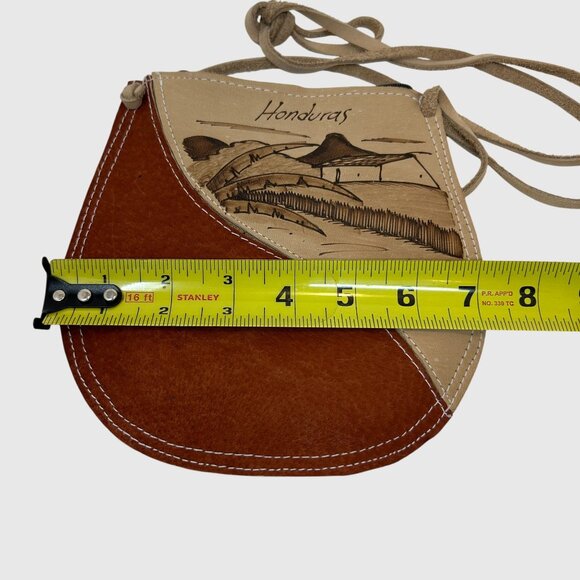 Handcrafted Honduras Roatán 2012 Leather Souvenir Bag & Wallet Set - Picture 10 of 10